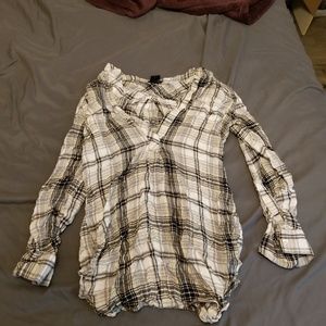 Wet seal half button flannel